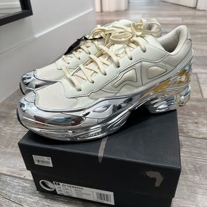 Raf Simons Sneaker Cream White Silver Size Men’s 12